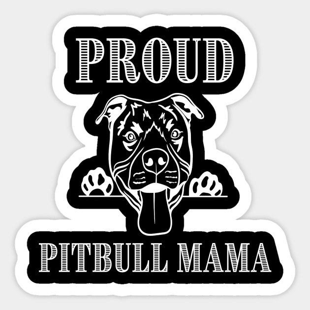 Pitbull Mama Love Pitbull Sticker by Galgalarry